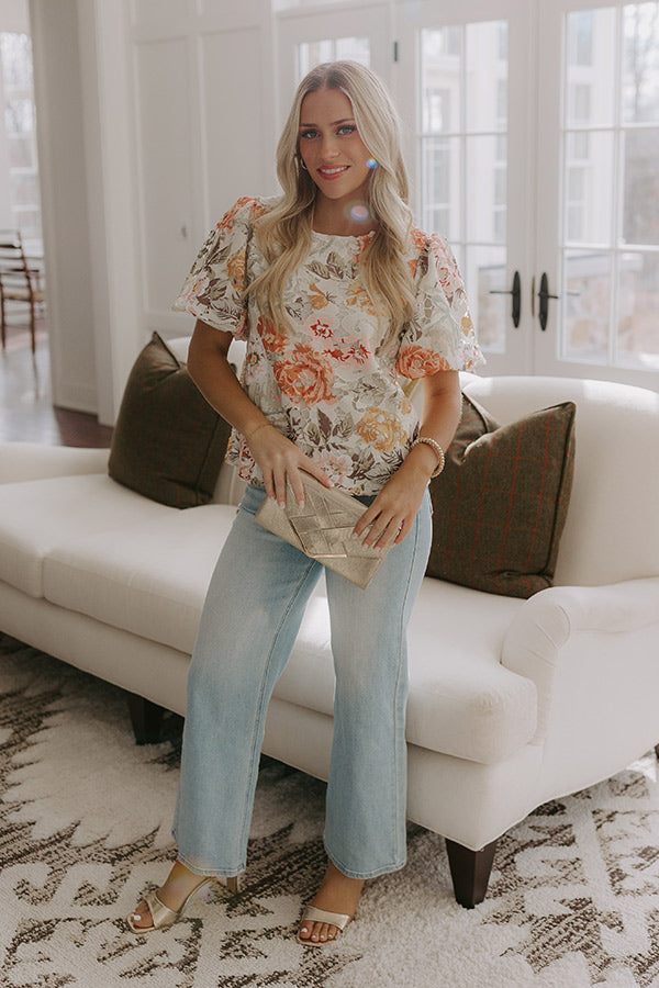 Tea Garden Chic Floral Top