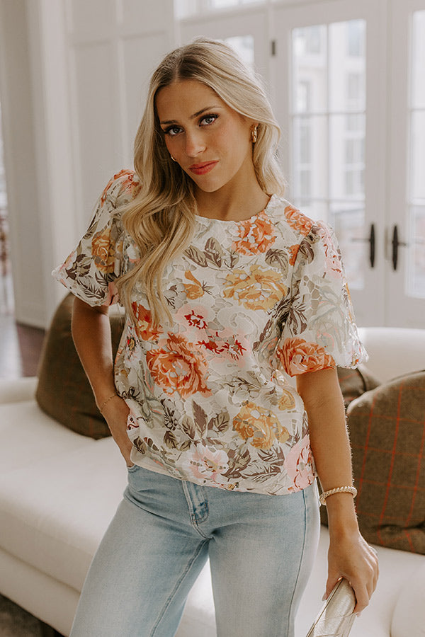 Tea Garden Chic Floral Top