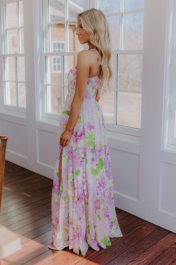 Heartfelt Elegance Floral Tiered Maxi Dress