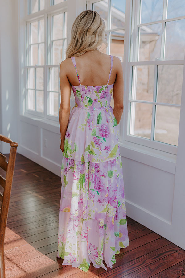 Heartfelt Elegance Floral Tiered Maxi Dress