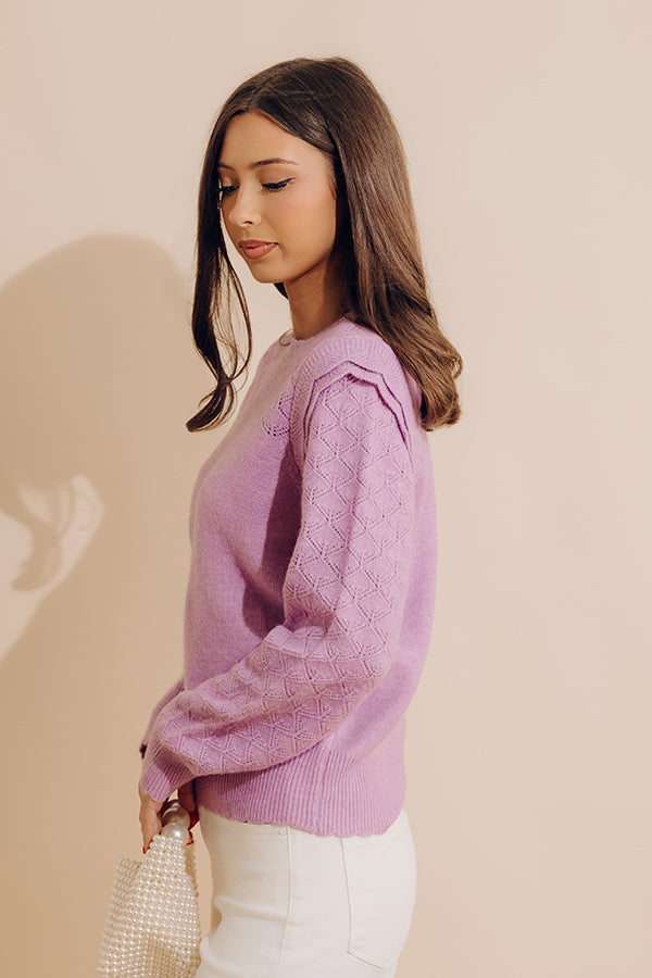 Brunch Babe Pointelle Knit Top Image - 5