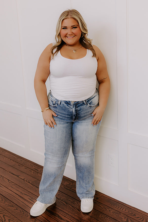 Simply Luxe Tank in White Curves   