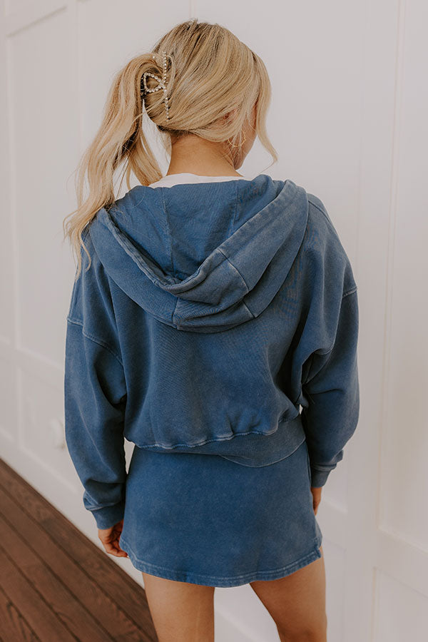 Always On The Go Vintage Wash Sweater in Blue