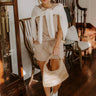 Casual Convo High Waist Vintage Wash Shorts in Iced Latte Image - 1