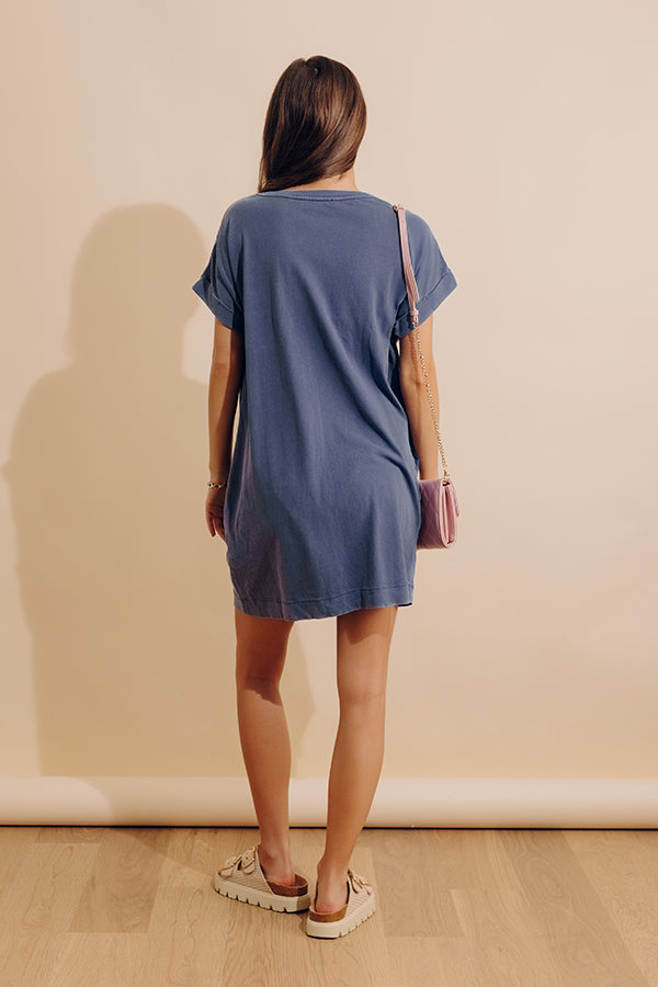Cafe Meetup Vintage Wash T-Shirt Dress in Riverside Image - 2