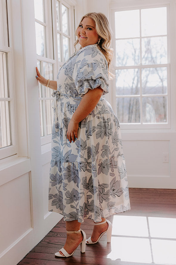 Cherished Moments Floral Maxi Dress Curves