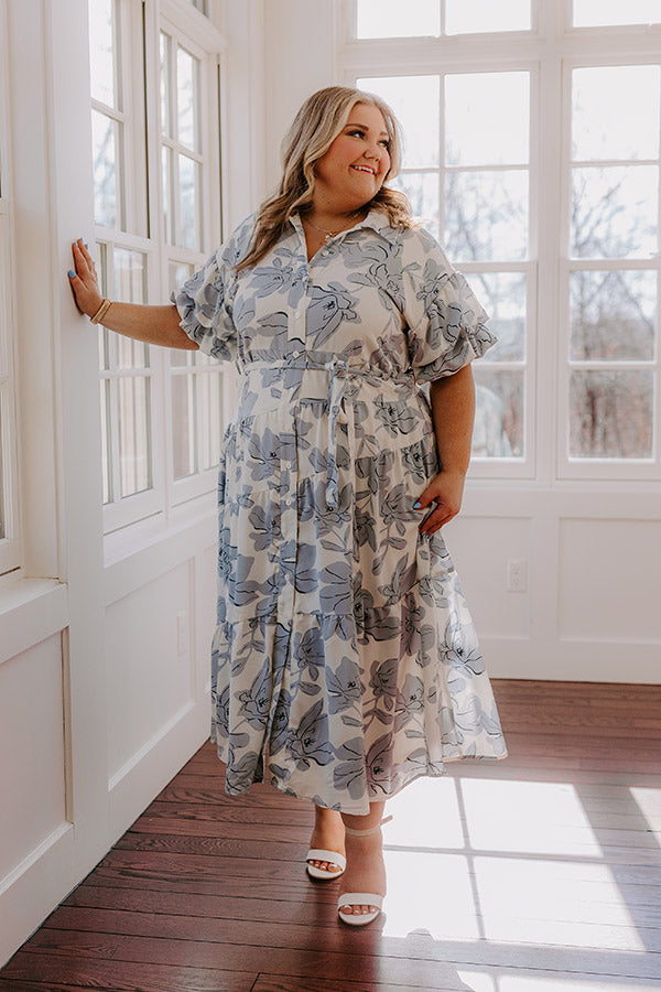 Cherished Moments Floral Maxi Dress Curves