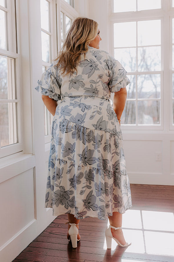 Cherished Moments Floral Maxi Dress Curves