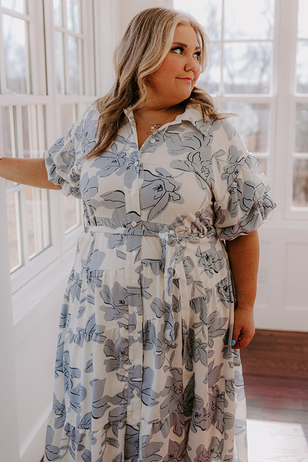 Cherished Moments Floral Maxi Dress Curves