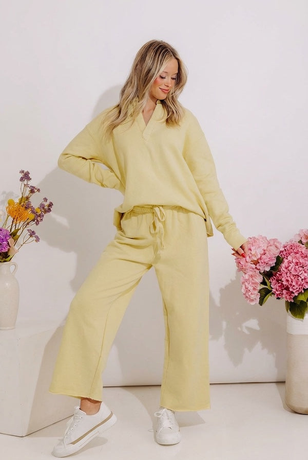 Cozy Cues Sweatshirt in Light Chartreuse Image - 2