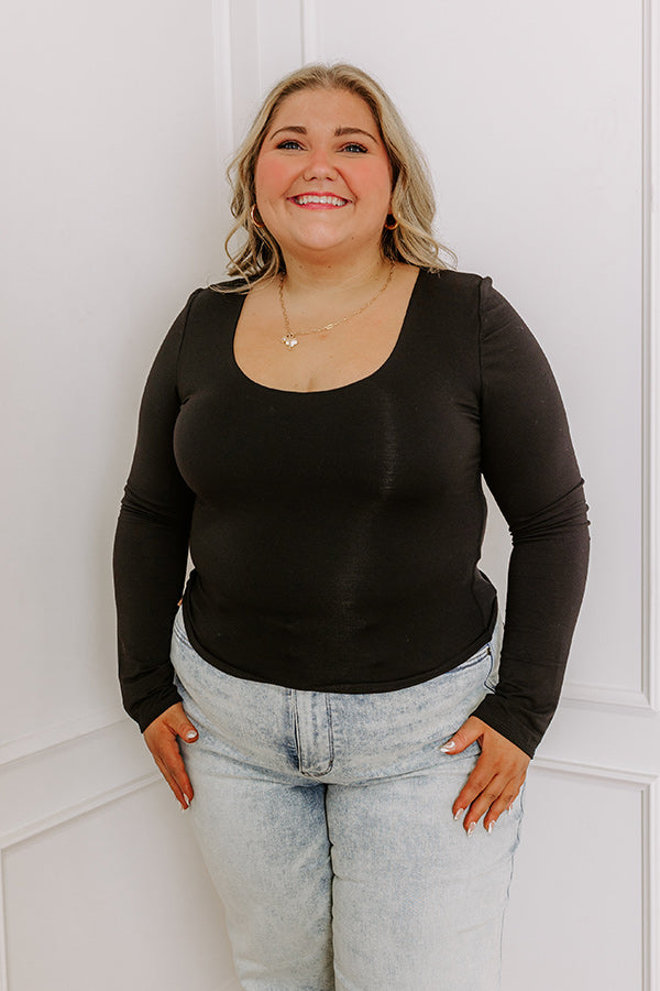 Sassy and Chic Top in Black Curves