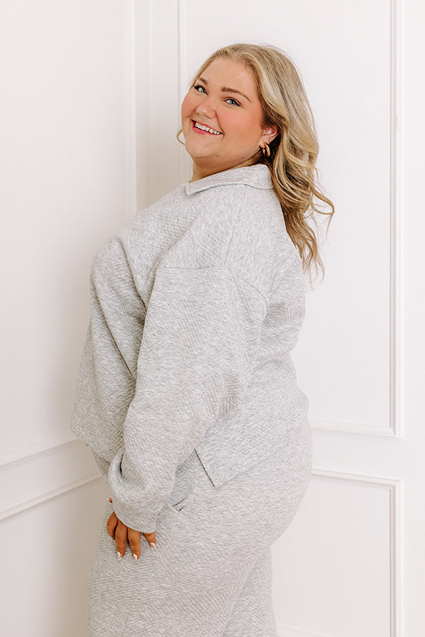 Lattes First Sweatshirt in Grey Curves