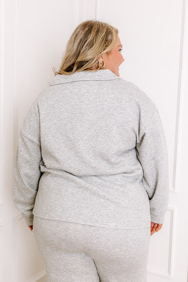 Lattes First Sweatshirt in Grey Curves