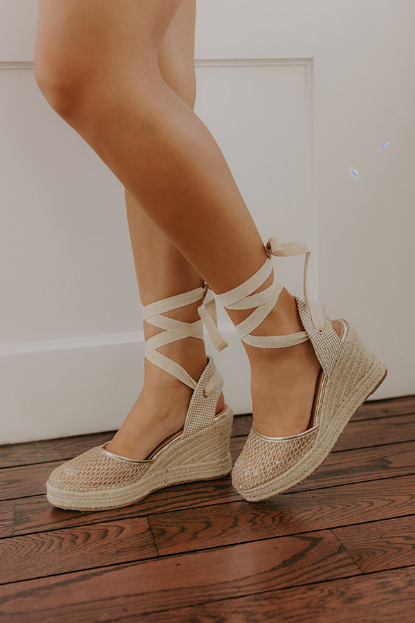 The Daniela Lace Up Wedge