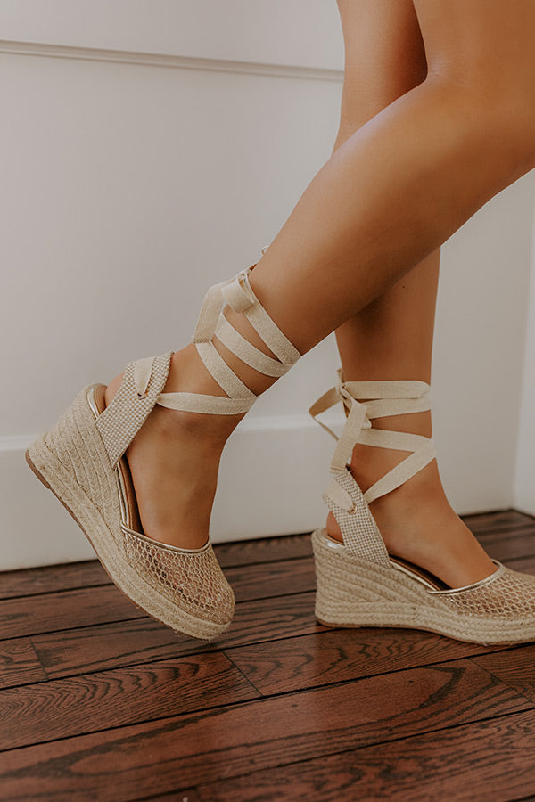 The Daniela Lace Up Wedge