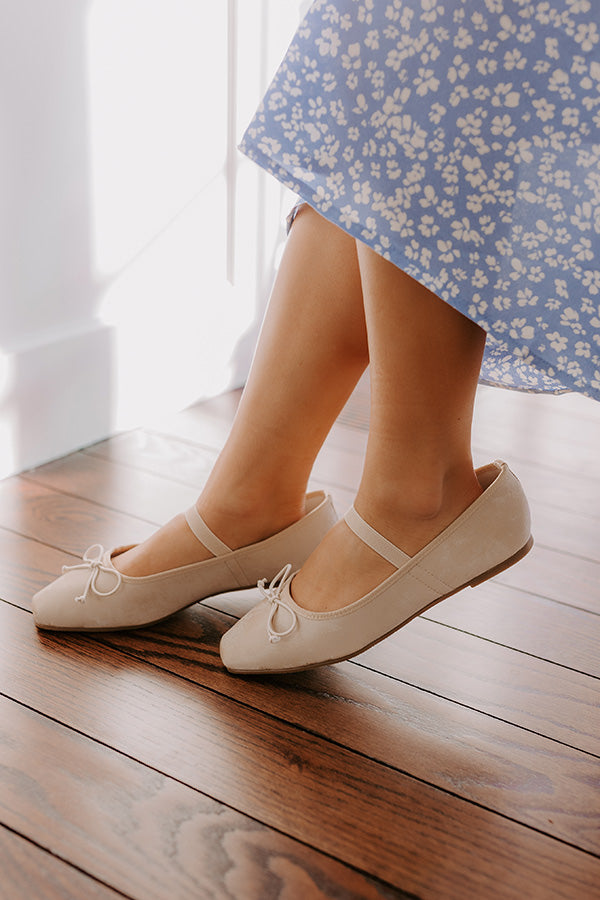 The Emily Velveteen Flat in Oatmeal