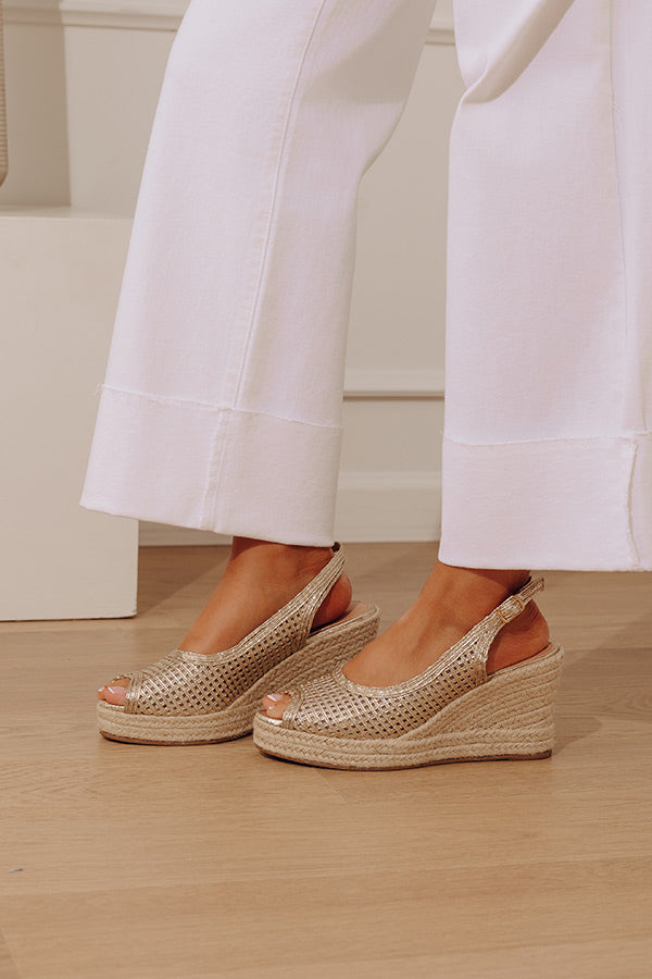 The Vivian Woven Wedge In Gold Image - 1