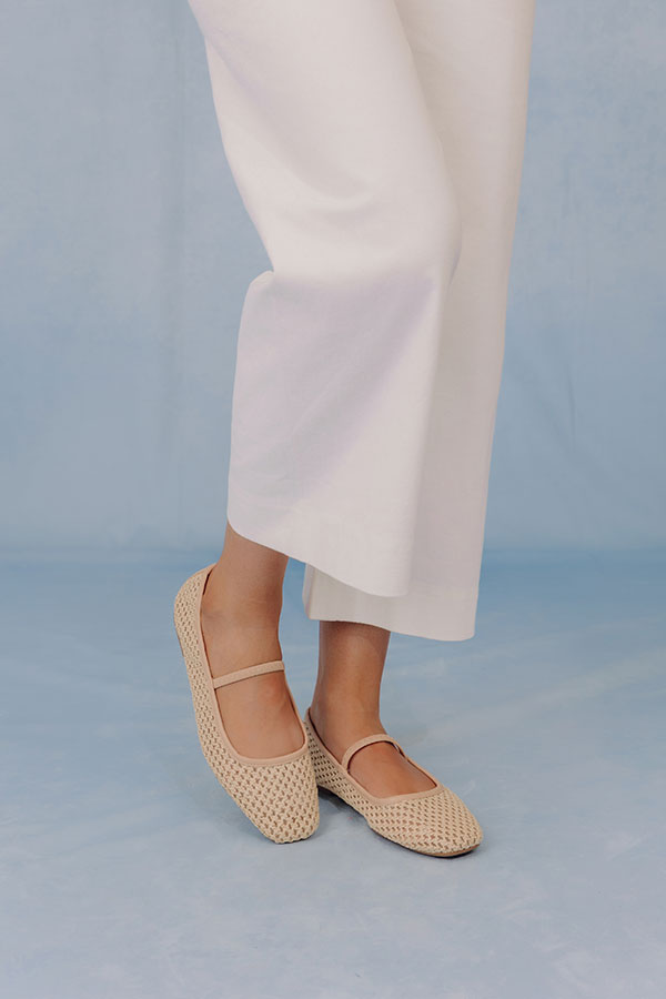 The Aurora Raffia Woven Flats