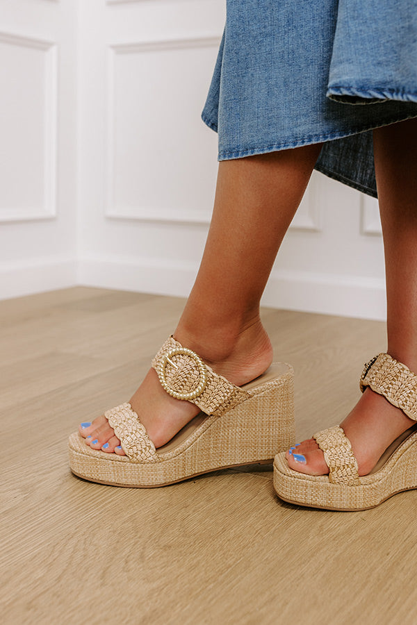 The Serenity Raffia Woven Wedge