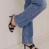 The Rachel Faux Leather Heel in Black Image - 1