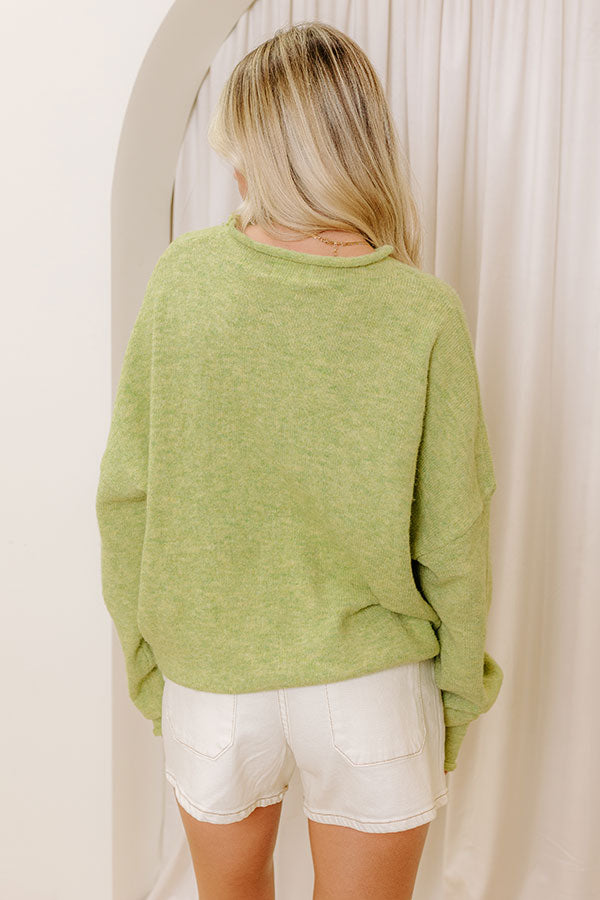 Coffee Shop Cutie Knit Cardigan in Lime Punch