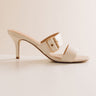 The Rachel Faux Leather Heel in Ivory Image - 1