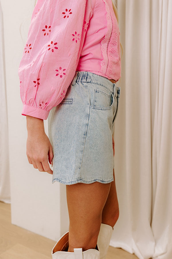 The Farrah High Waist Scalloped Shorts