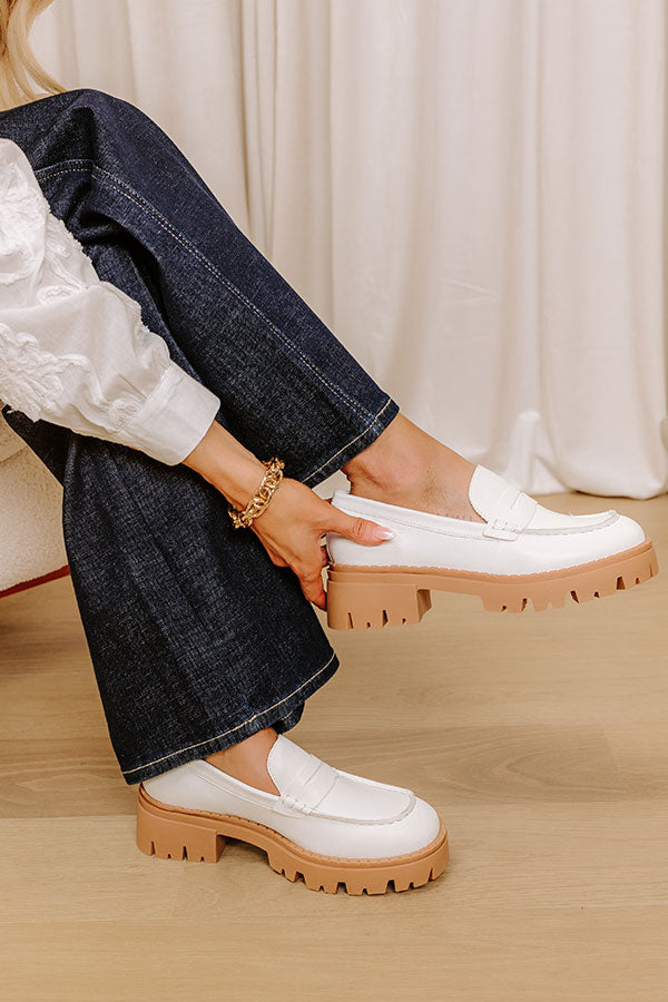 The Piper Faux Leather Loafer in White