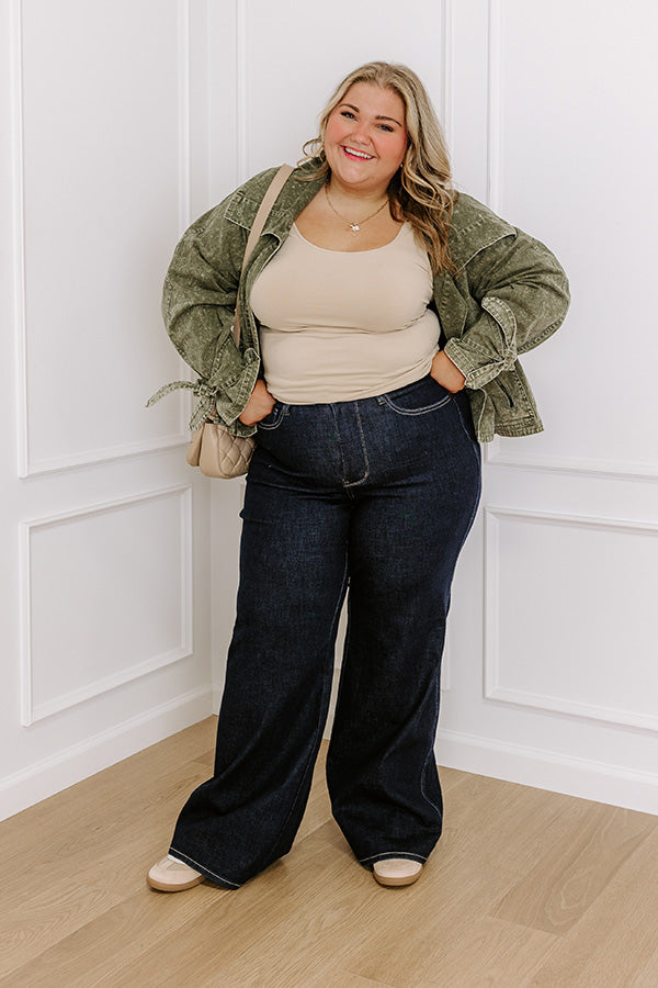 JUDY BLUE Saylor High Waist Wide Leg Jean Curves