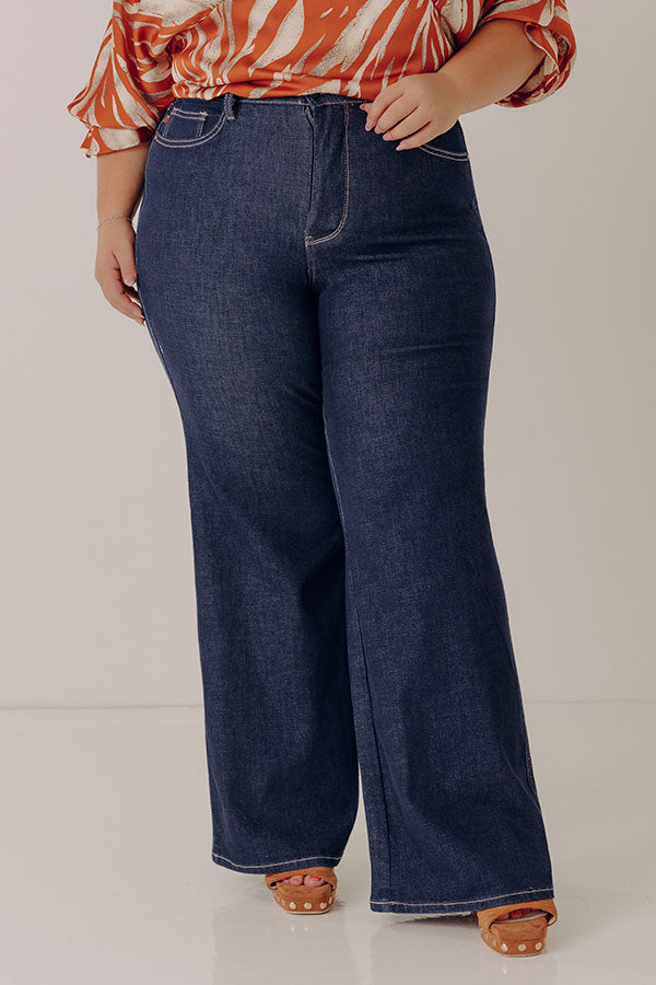 JUDY BLUE Saylor High Waist Wide Leg Jean Curves