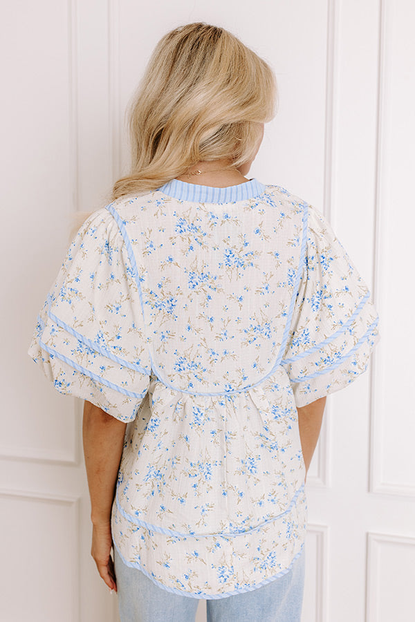 Tea House Social Floral Top