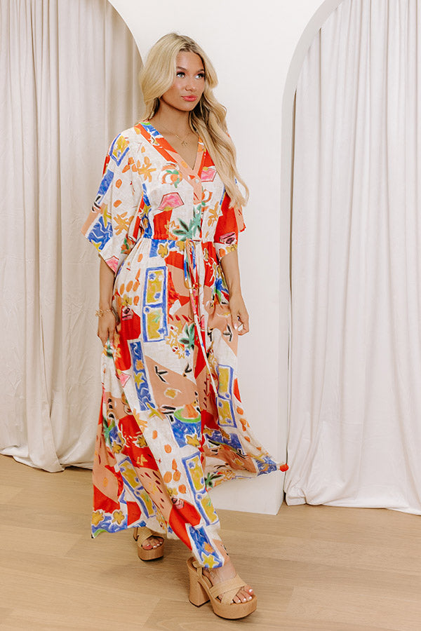 Vacay Mode Button Down Maxi Dress   