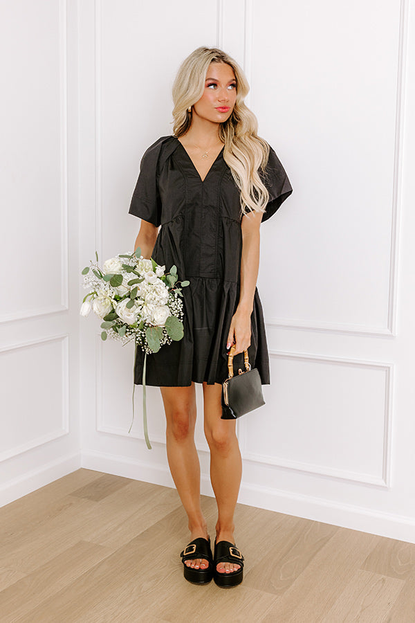 Take A Chance Mini Dress in Black