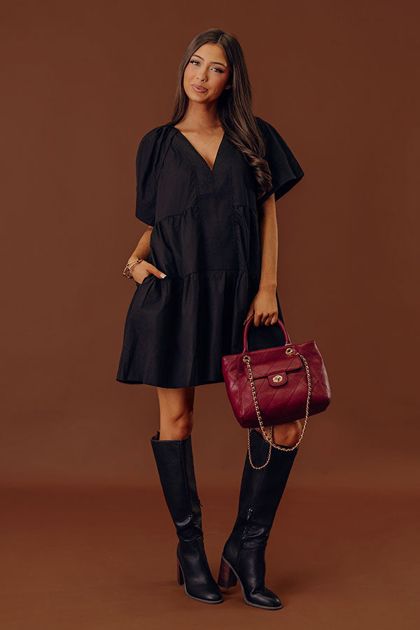 Take A Chance Mini Dress in Black Image - 1