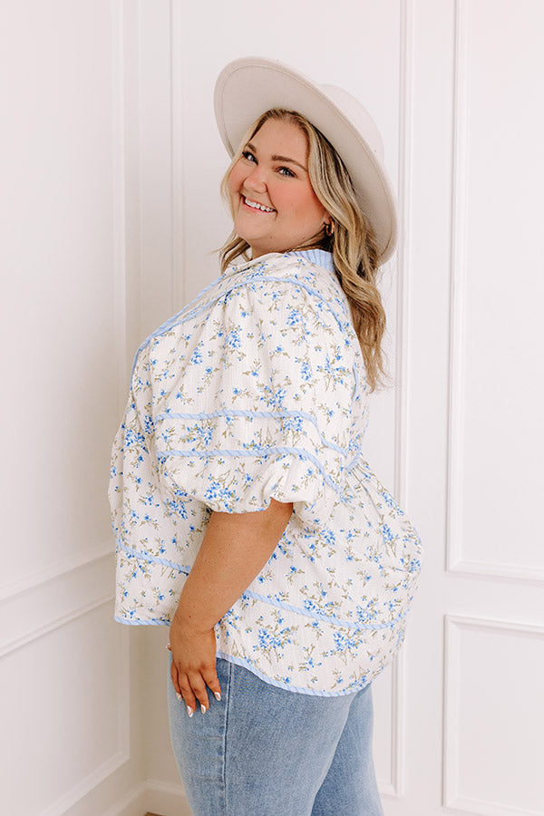 Tea House Social Floral Top Curves