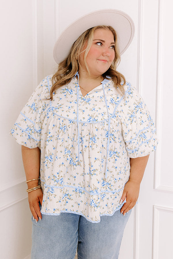 Tea House Social Floral Top Curves