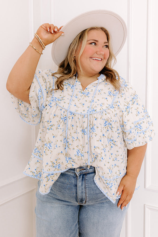 Tea House Social Floral Top Curves