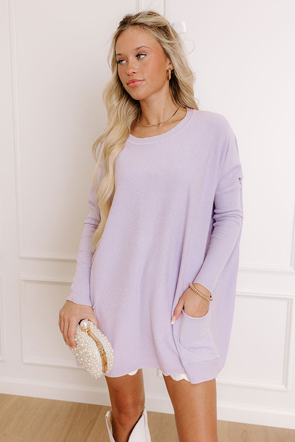 Always Cozy Sweater Top in Lavender