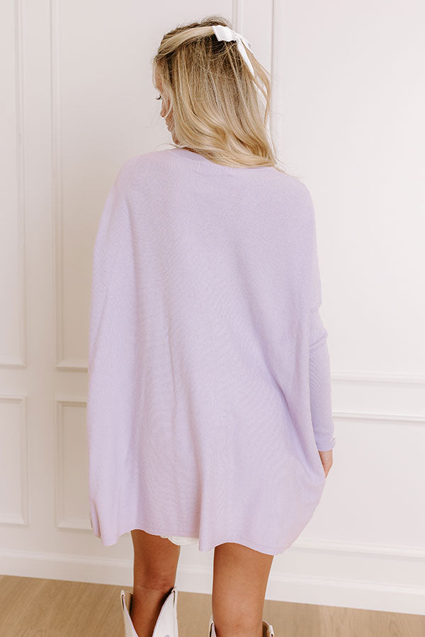 Always Cozy Sweater Top in Lavender