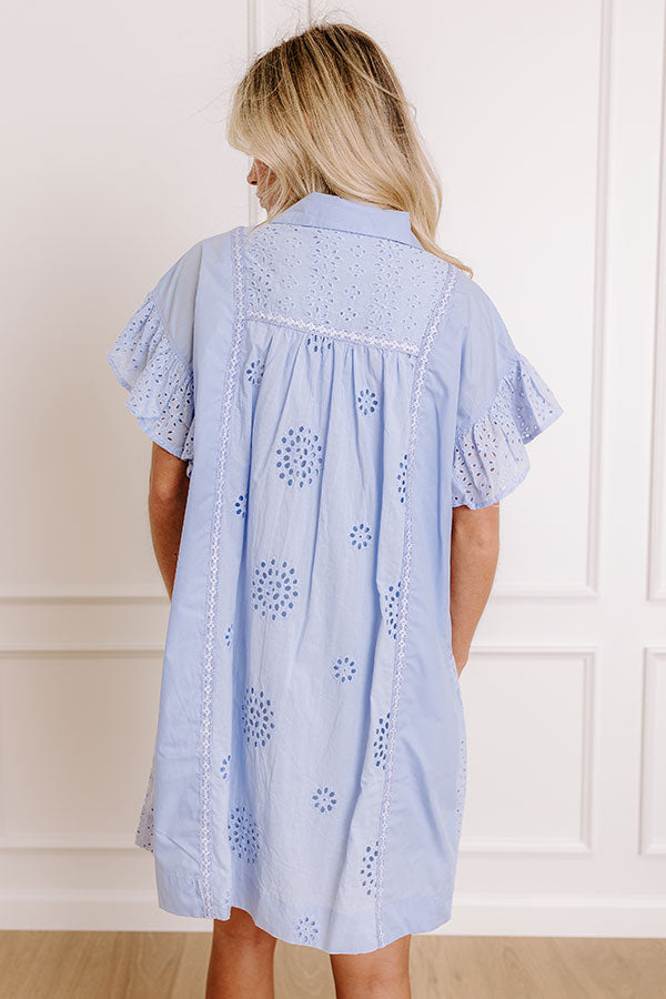 light blue brunch dress Azure Sun Drop Waist Split Maxi Dress Light Blue XL