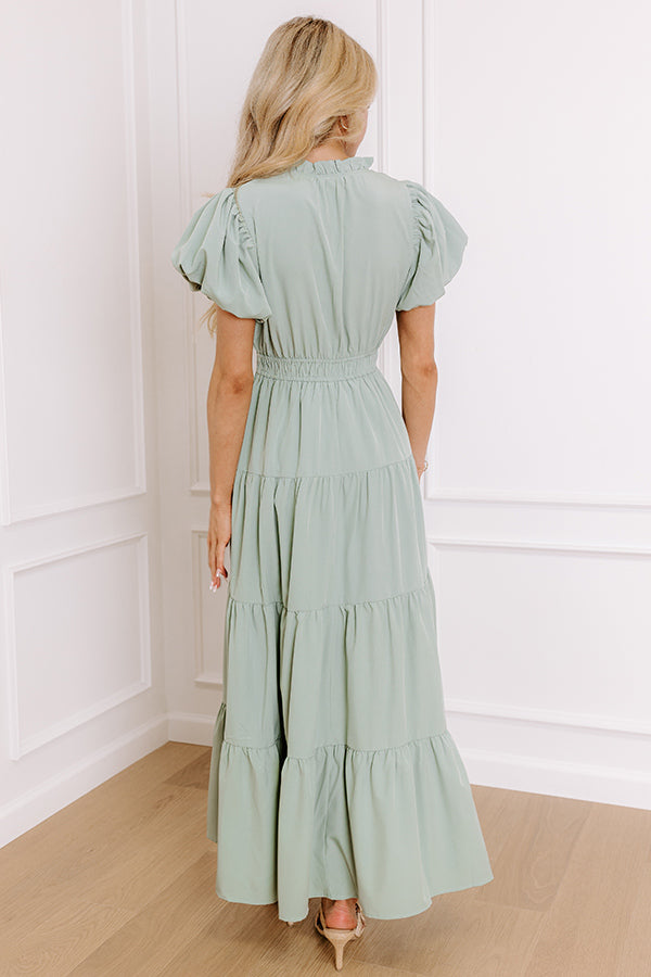 Simply Sweet Maxi Dress in Sage