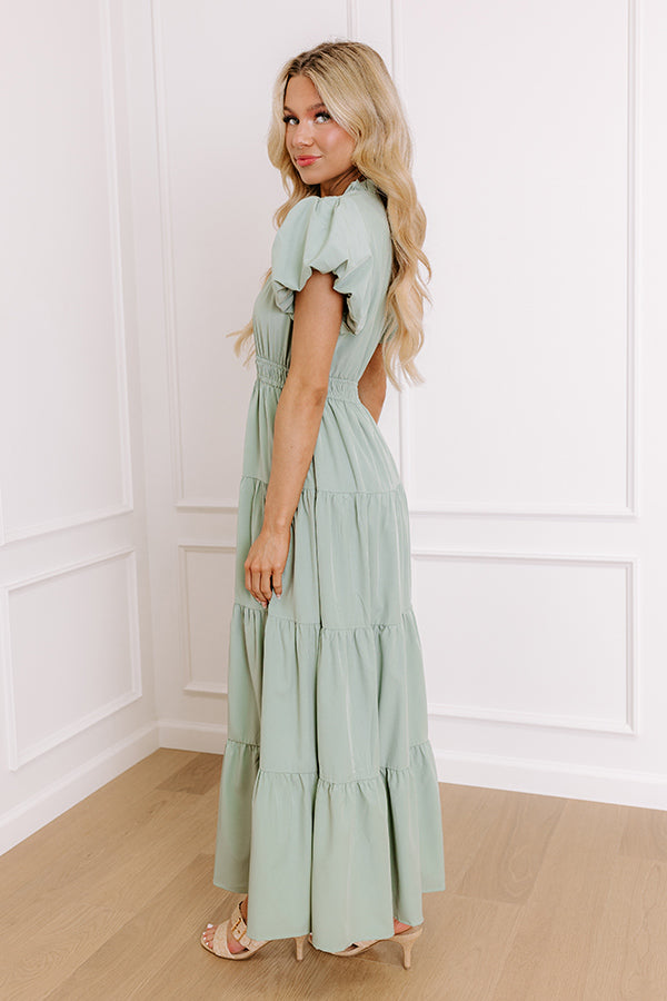 Simply Sweet Maxi Dress in Sage