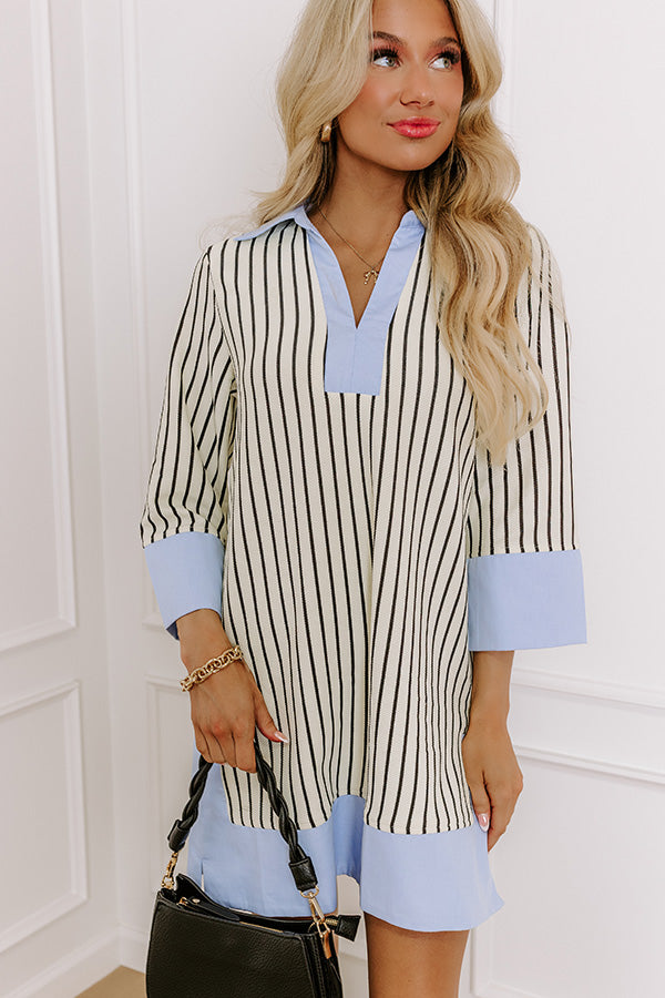 Country Club Gathering Stripe Mini Dress