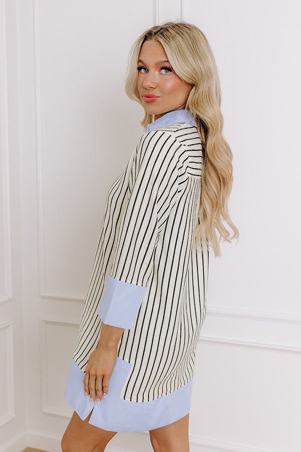 Country Club Gathering Stripe Mini Dress