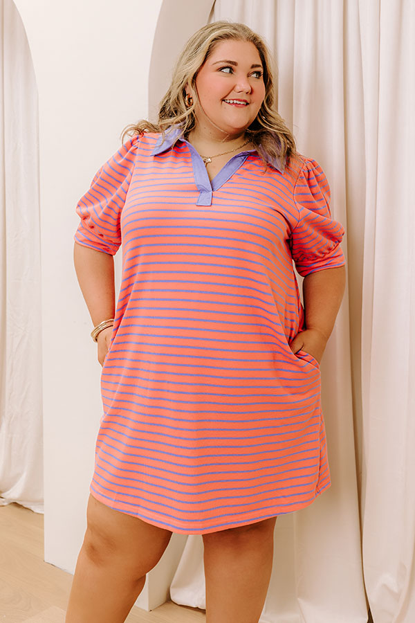 Sunny Pier Stripe Mini Dress Curves