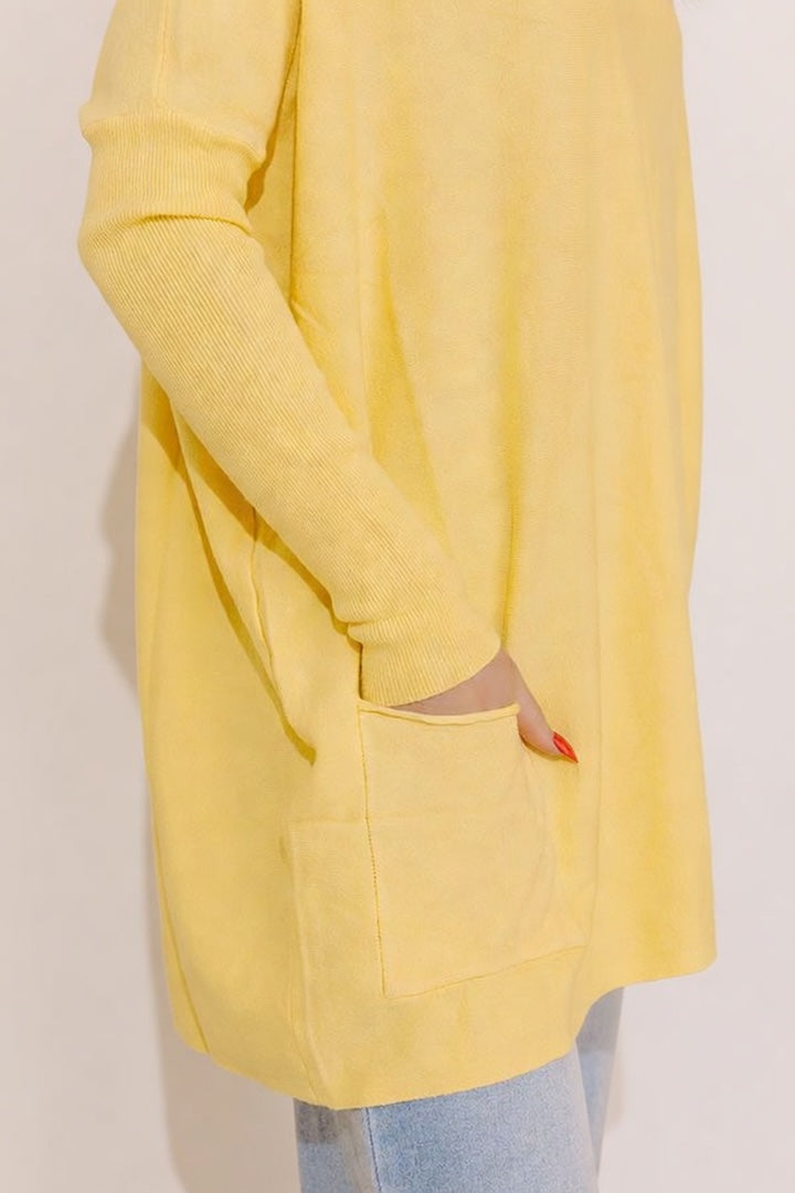 Always Cozy Sweater Top in Yellow Image - 4