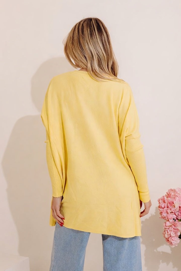 Always Cozy Sweater Top in Yellow Image - 5