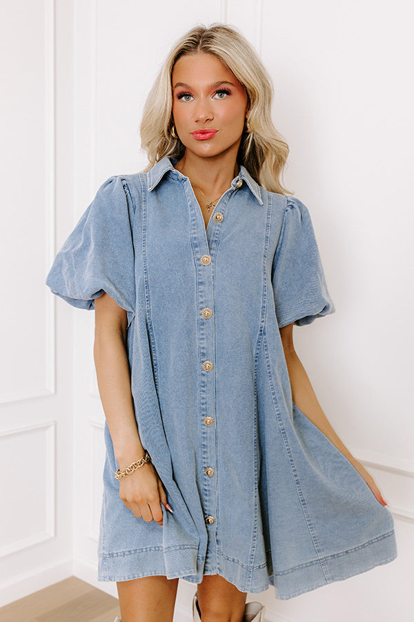 Dreamy Days Denim Mini Dress