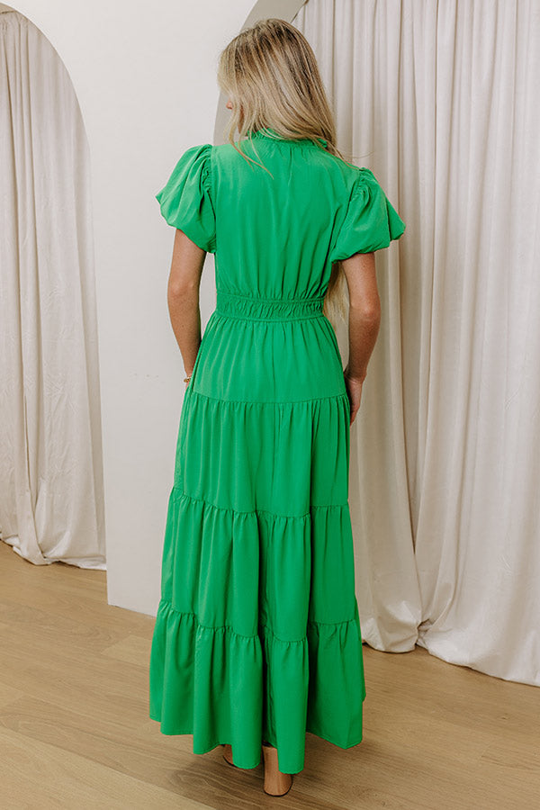 Simply Sweet Maxi Dress in Kelly Green