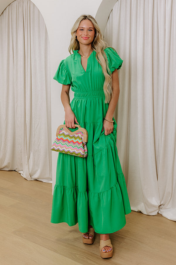 Simply Sweet Maxi Dress in Kelly Green